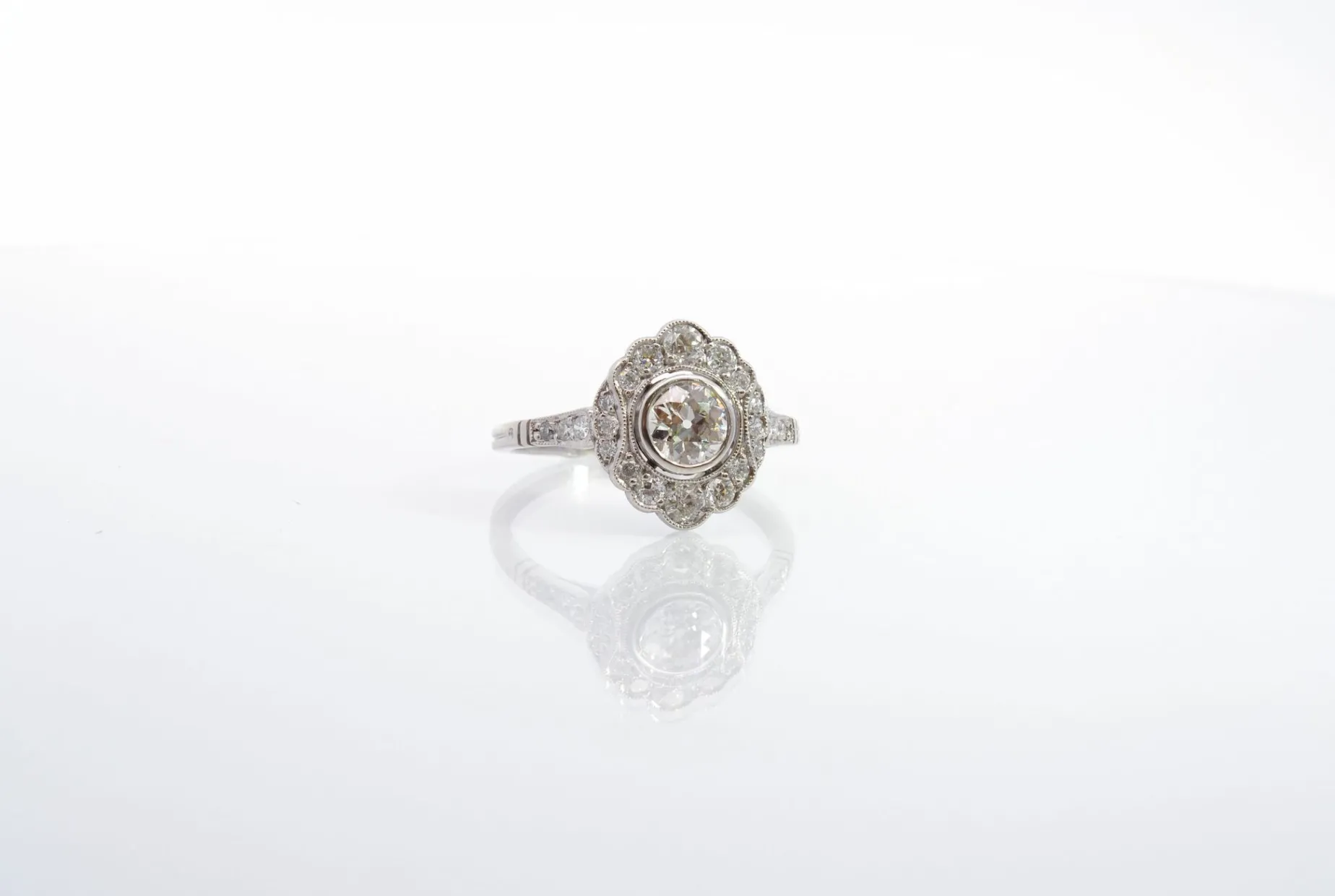 Bottazzi Blondeel Bague art déco diamants New