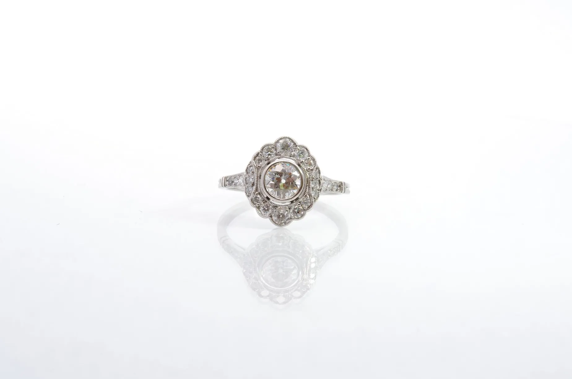 Bottazzi Blondeel Bague art déco diamants New
