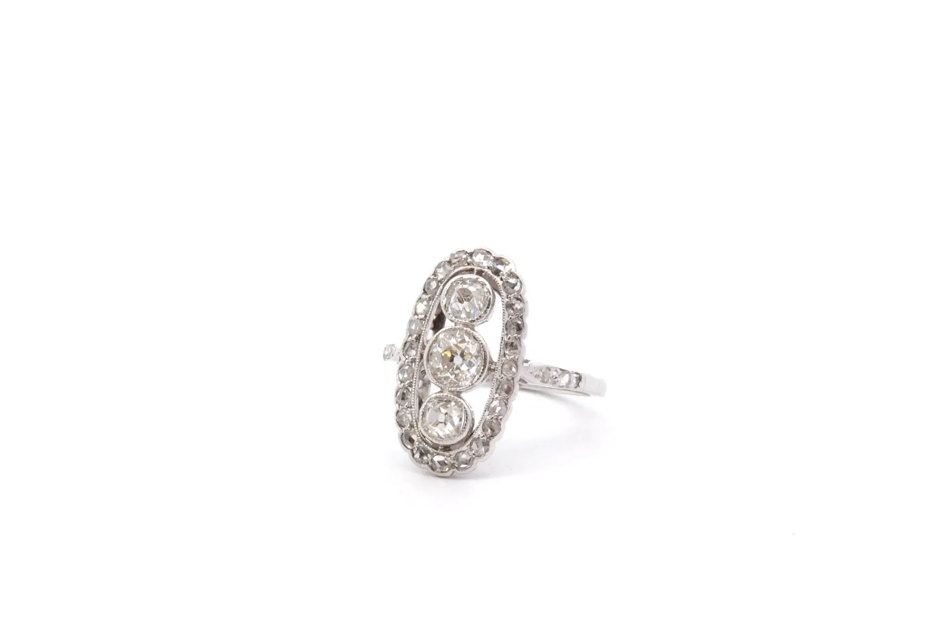 Bottazzi Blondeel Bague art déco diamants en platine Flash Sale