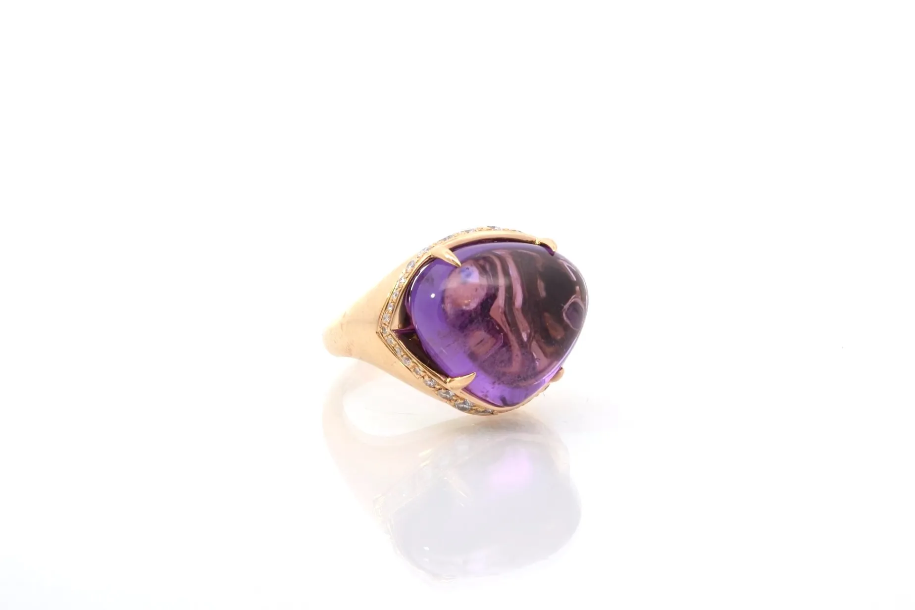 Bottazzi Blondeel Bague Bulgari Sassi amethyste et diamants en or 18k Fashion