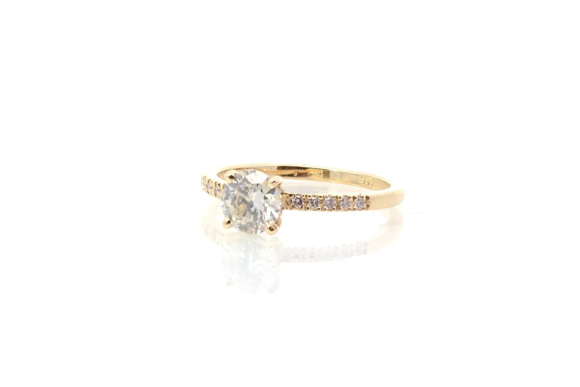 Bottazzi Blondeel Bague diamant 1,03 cts H/SI1 en or 14k Cheap