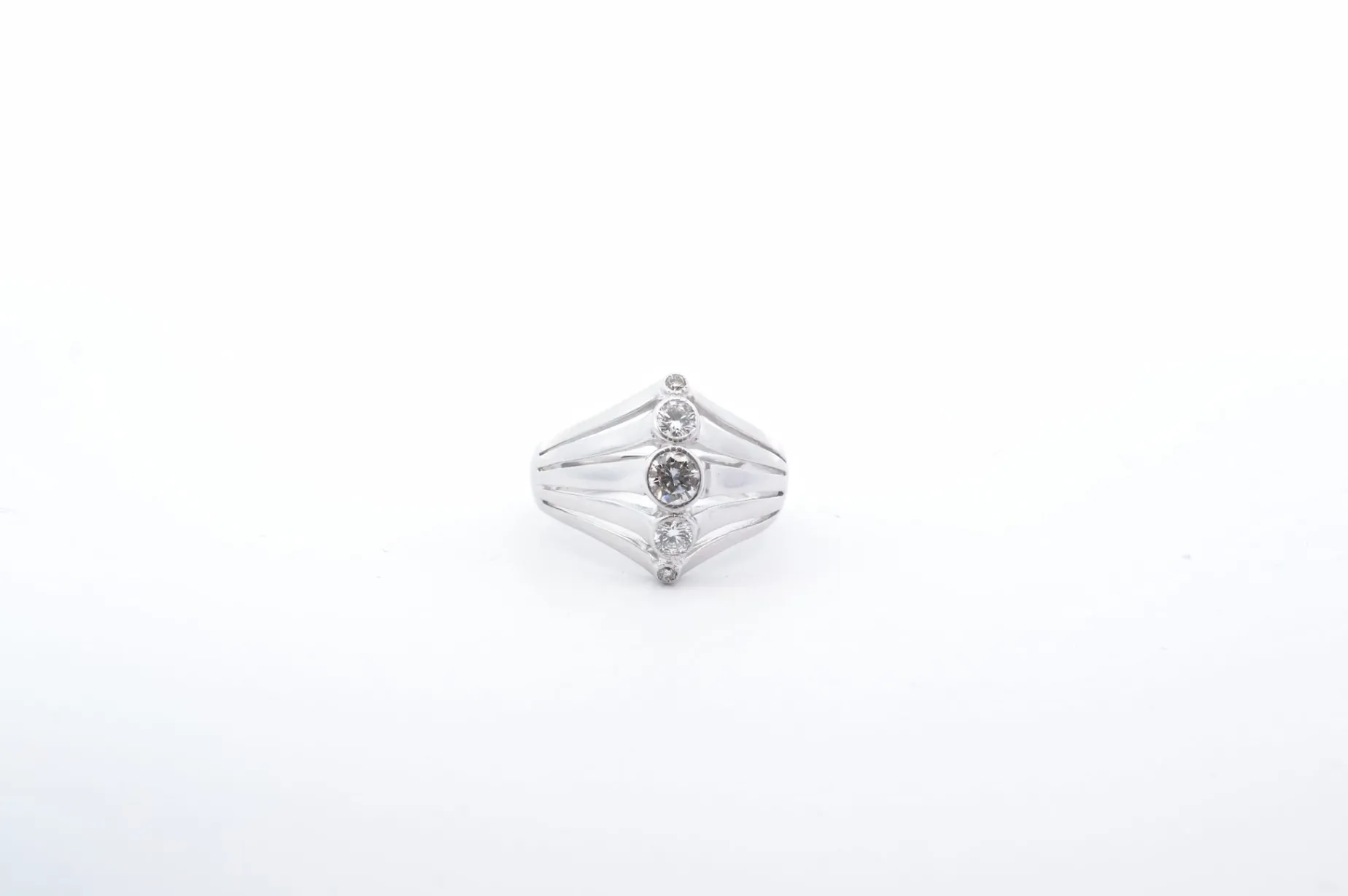 Bottazzi Blondeel Bague diamants en or blanc Fashion