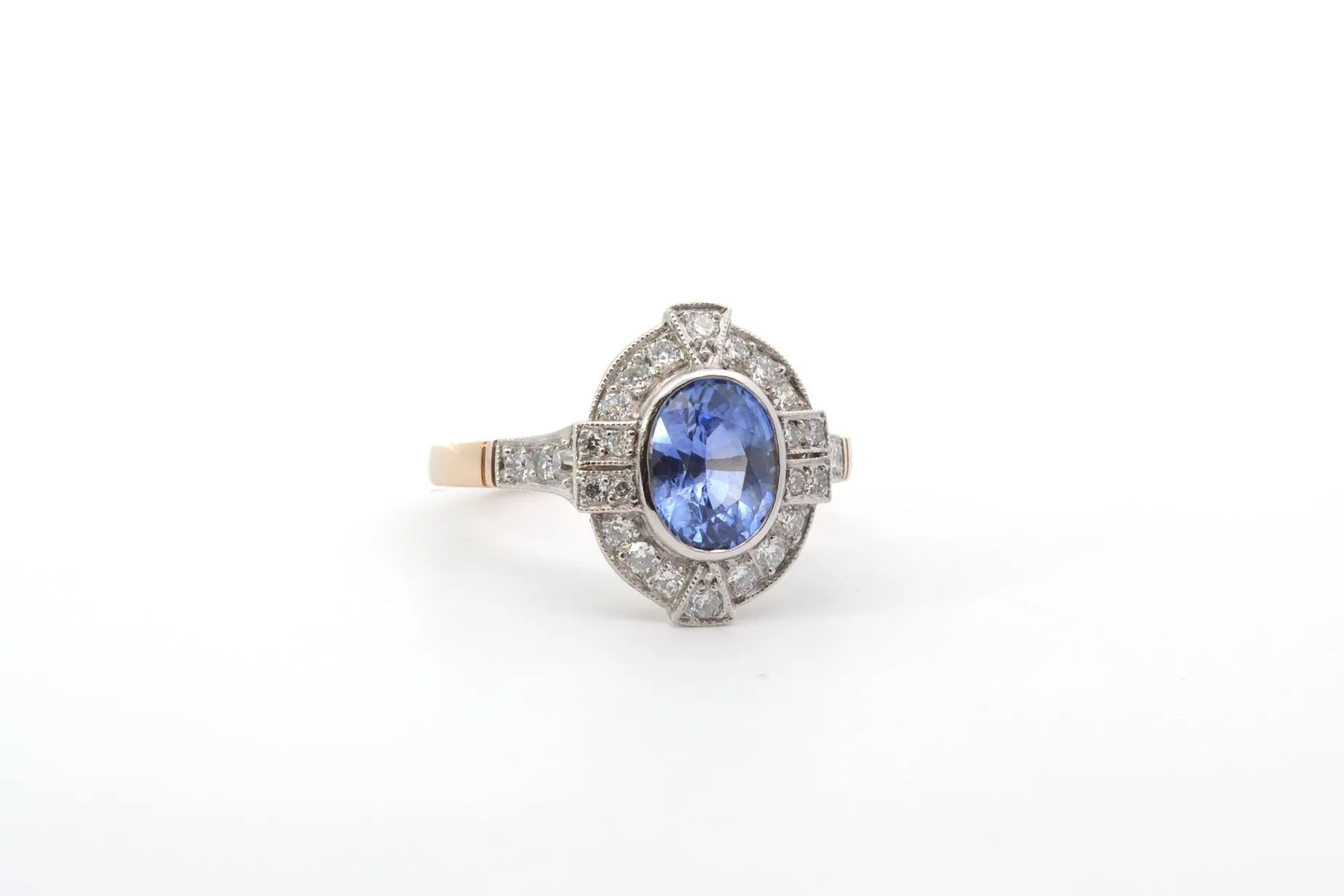 Bottazzi Blondeel Bague saphir 1,63cts et diamants en or et platine Store