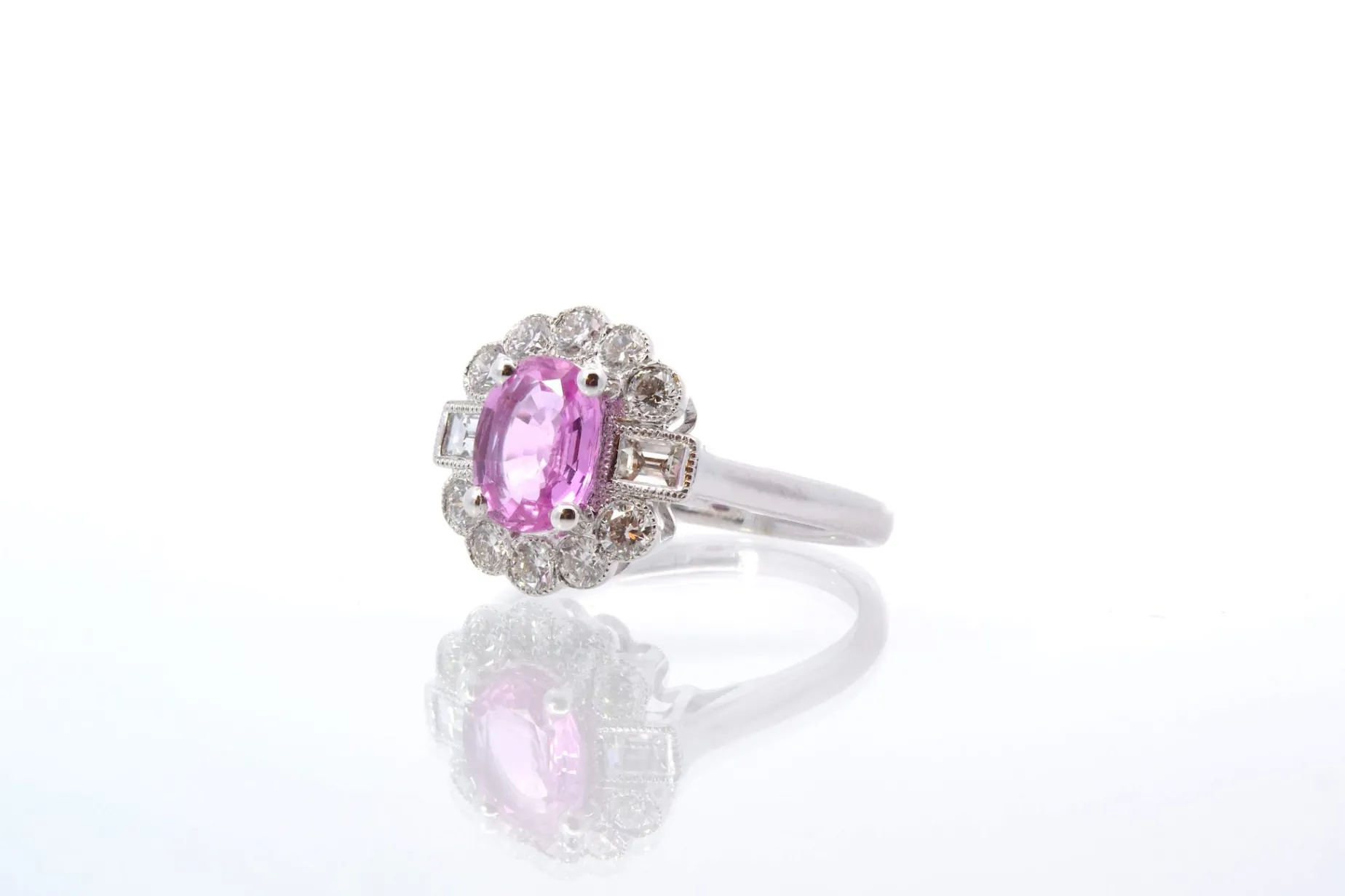 Bottazzi Blondeel Bague saphir rose et diamants Shop