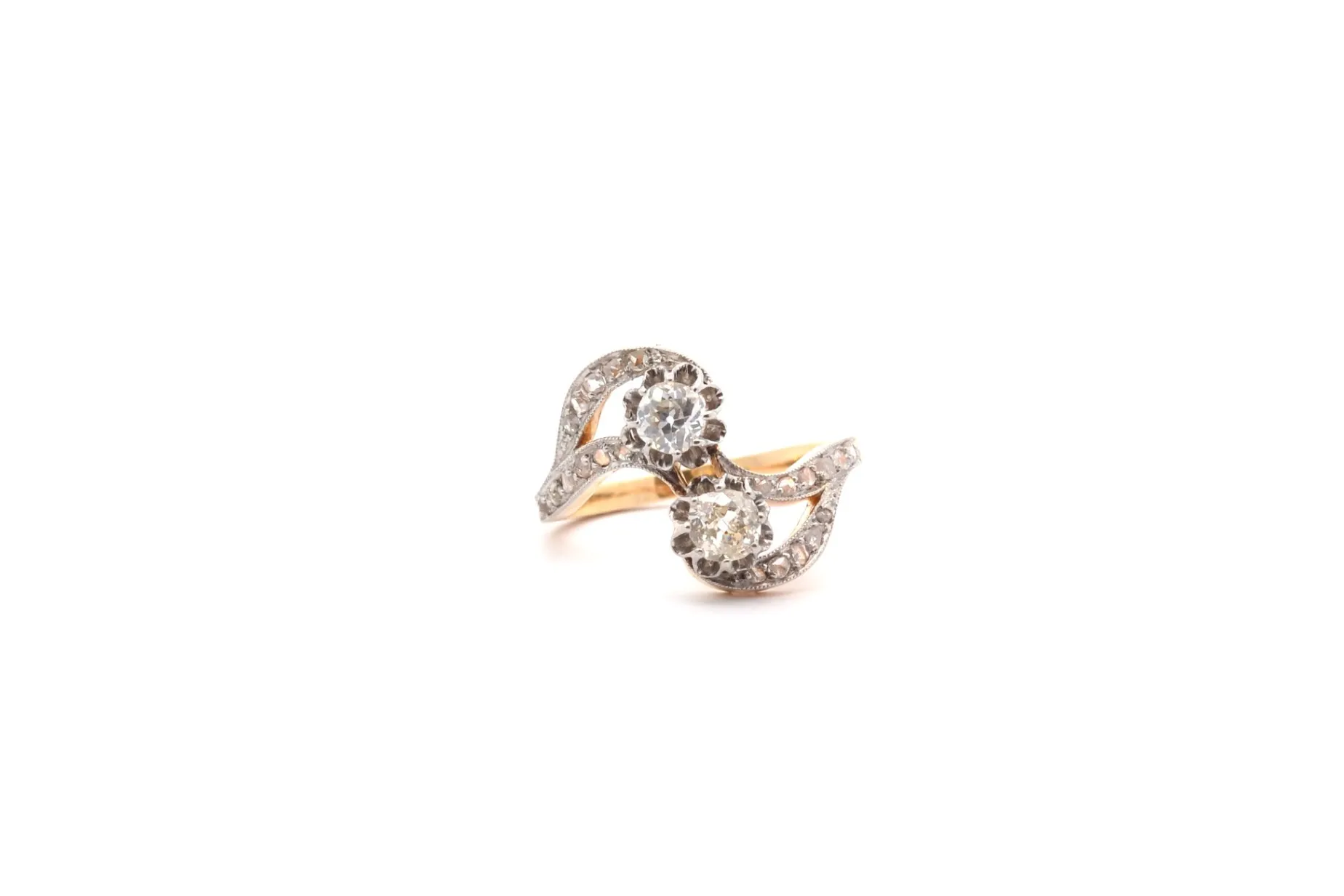 Bottazzi Blondeel Bague vintage diamants toi et moi Cheap