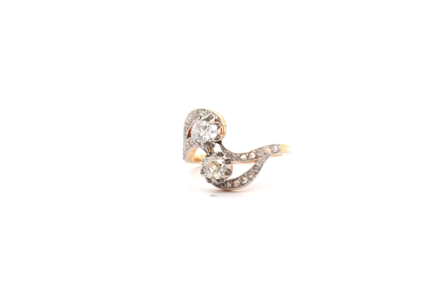 Bottazzi Blondeel Bague vintage diamants toi et moi Cheap