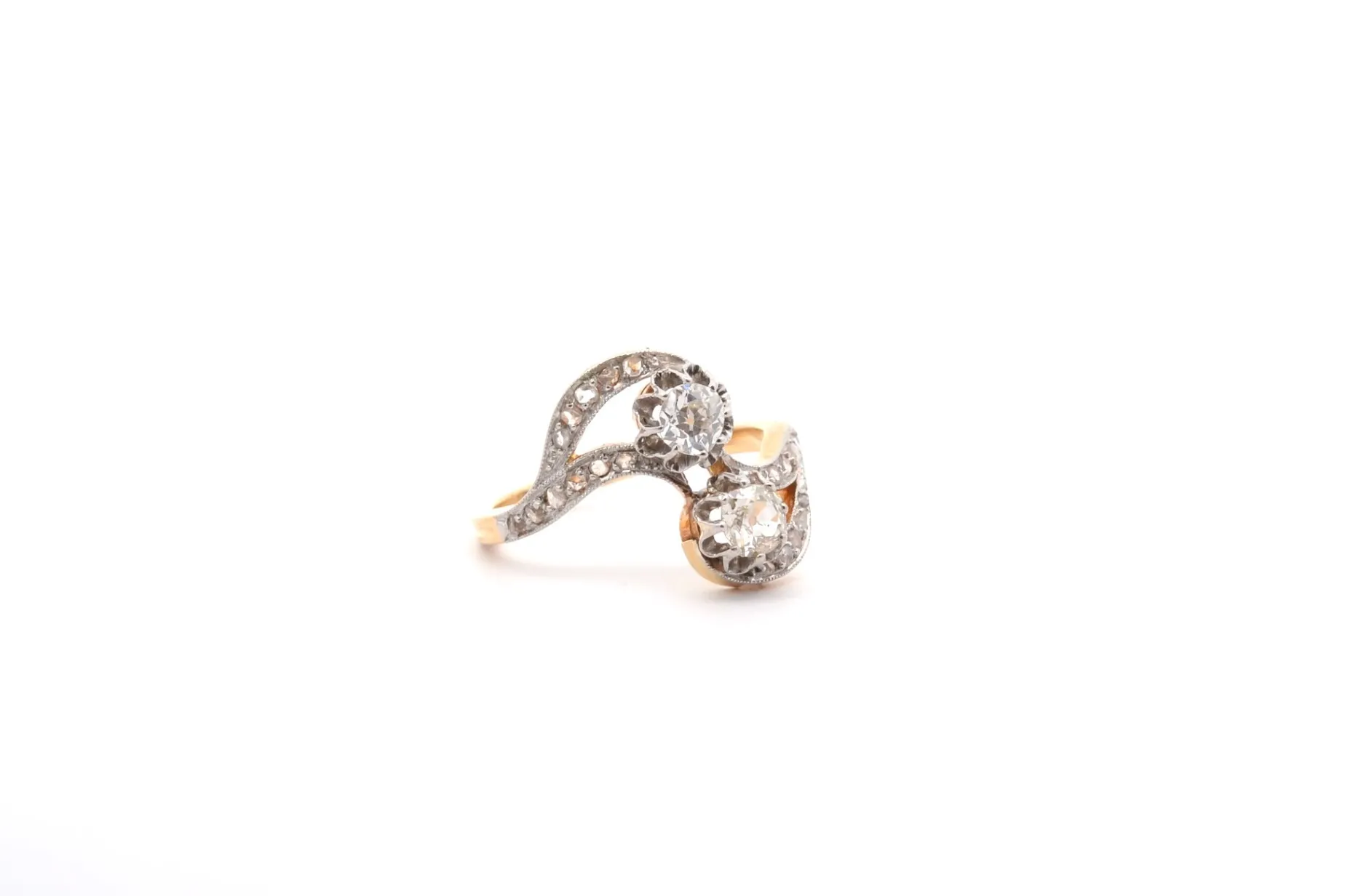 Bottazzi Blondeel Bague vintage diamants toi et moi Cheap