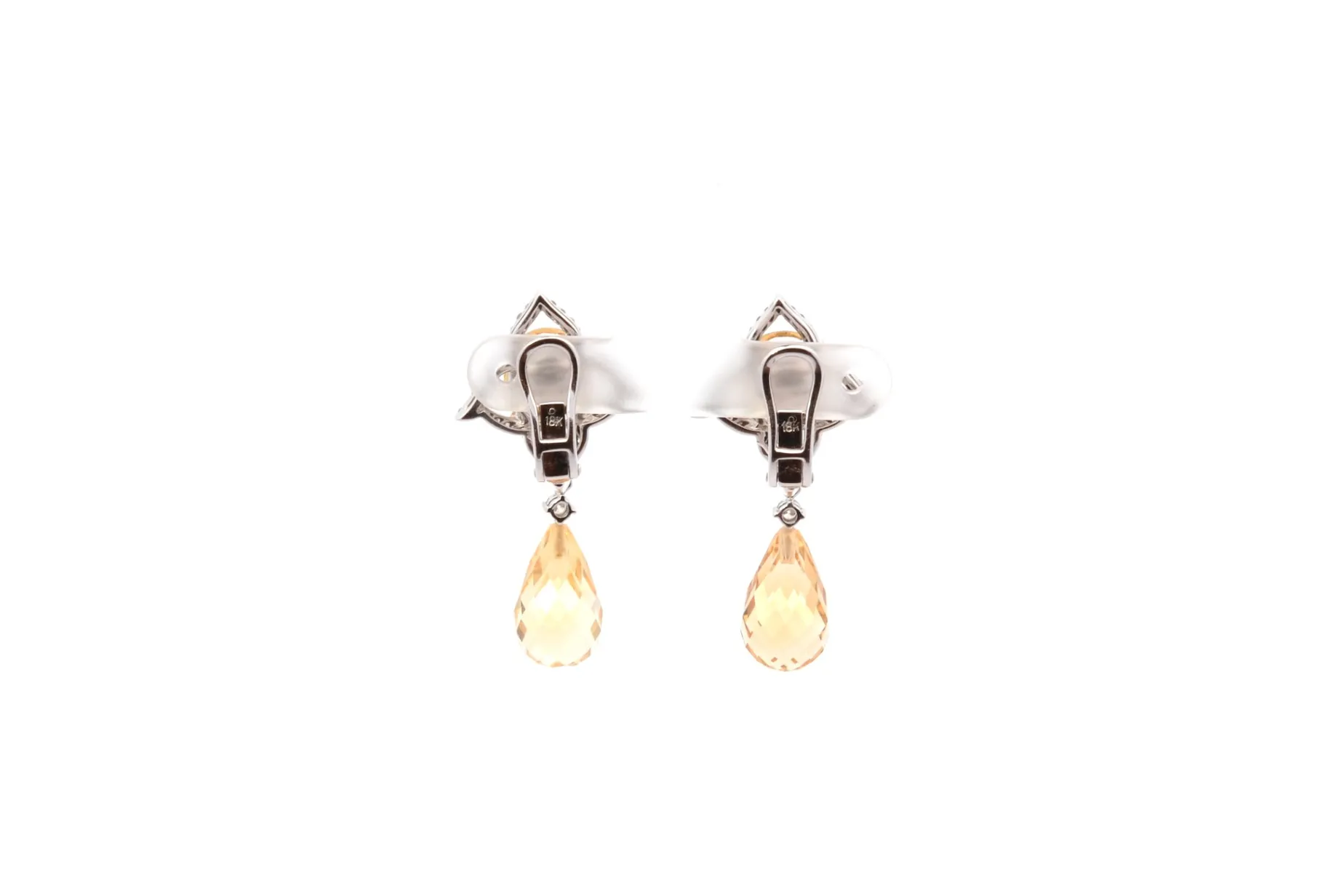 Bottazzi Blondeel Boucles d’oreilles citrines et diamants Fashion