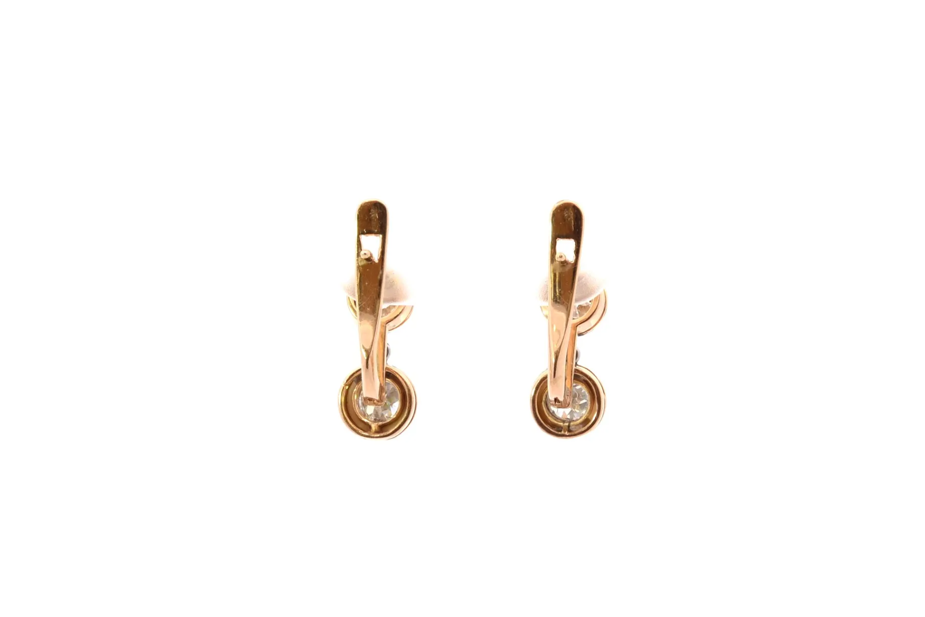 Bottazzi Blondeel Boucles d’oreilles diamants en or et émail New