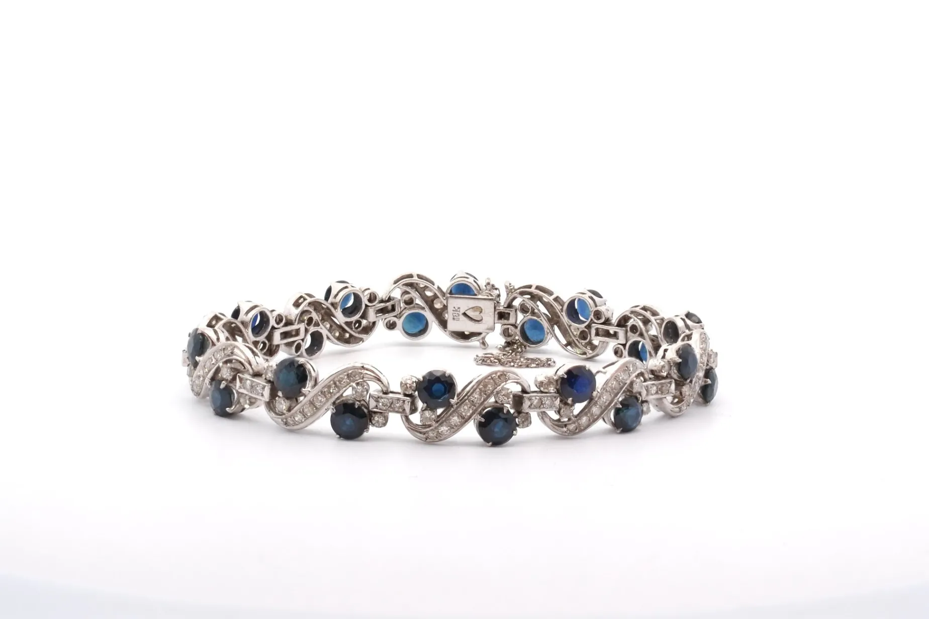 Bottazzi Blondeel Bracelet vintage saphirs et diamants Best