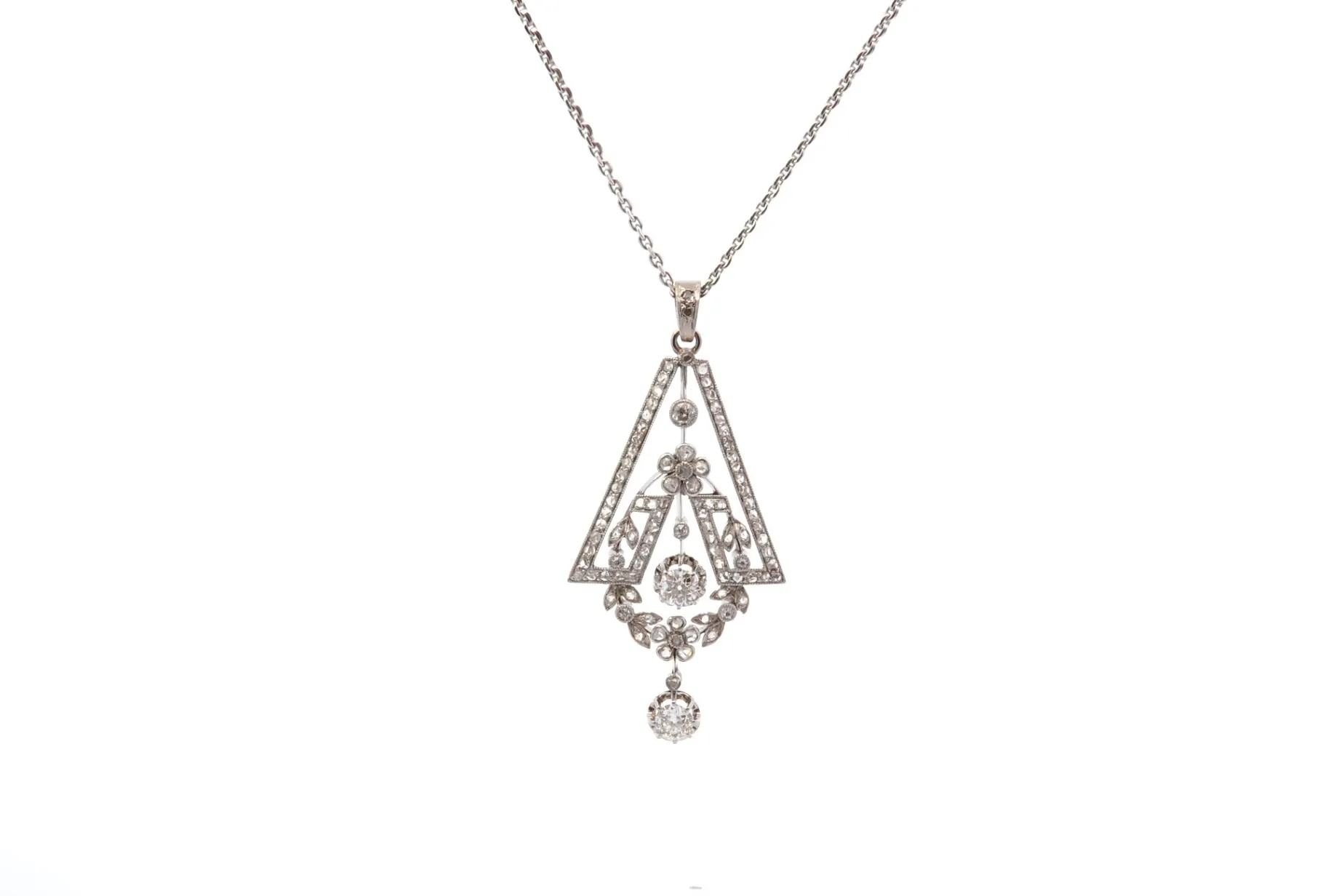 Bottazzi Blondeel Collier pendentif art déco diamants Flash Sale