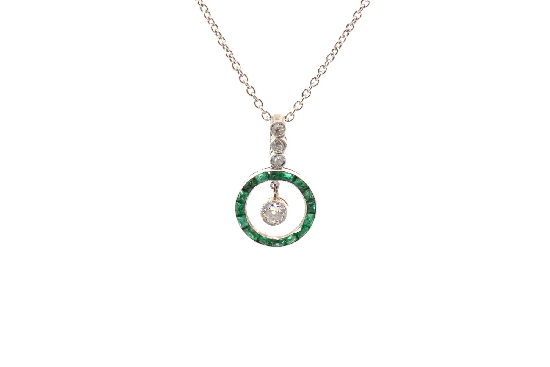 Bottazzi Blondeel Collier pendentif diamants et émeraudes Online