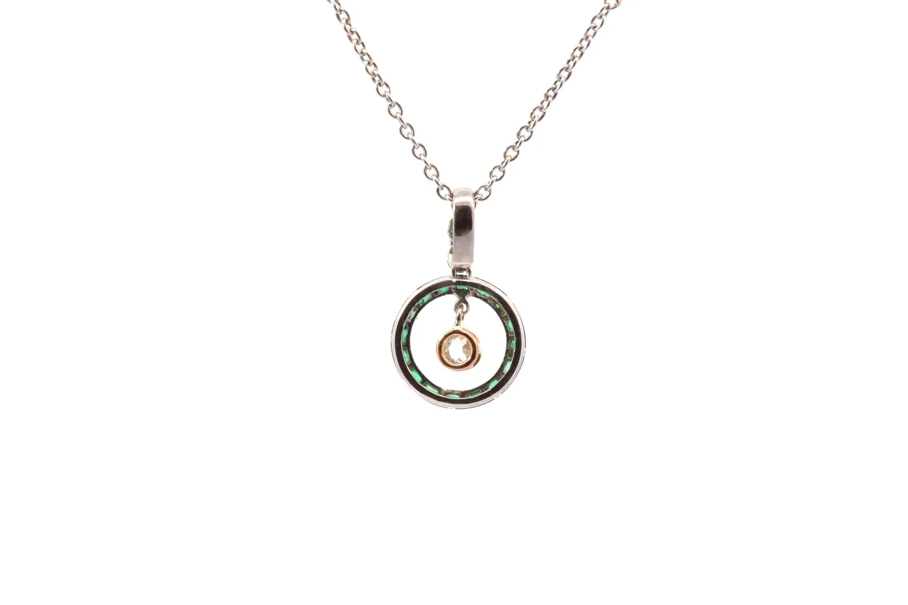 Bottazzi Blondeel Collier pendentif diamants et émeraudes Online
