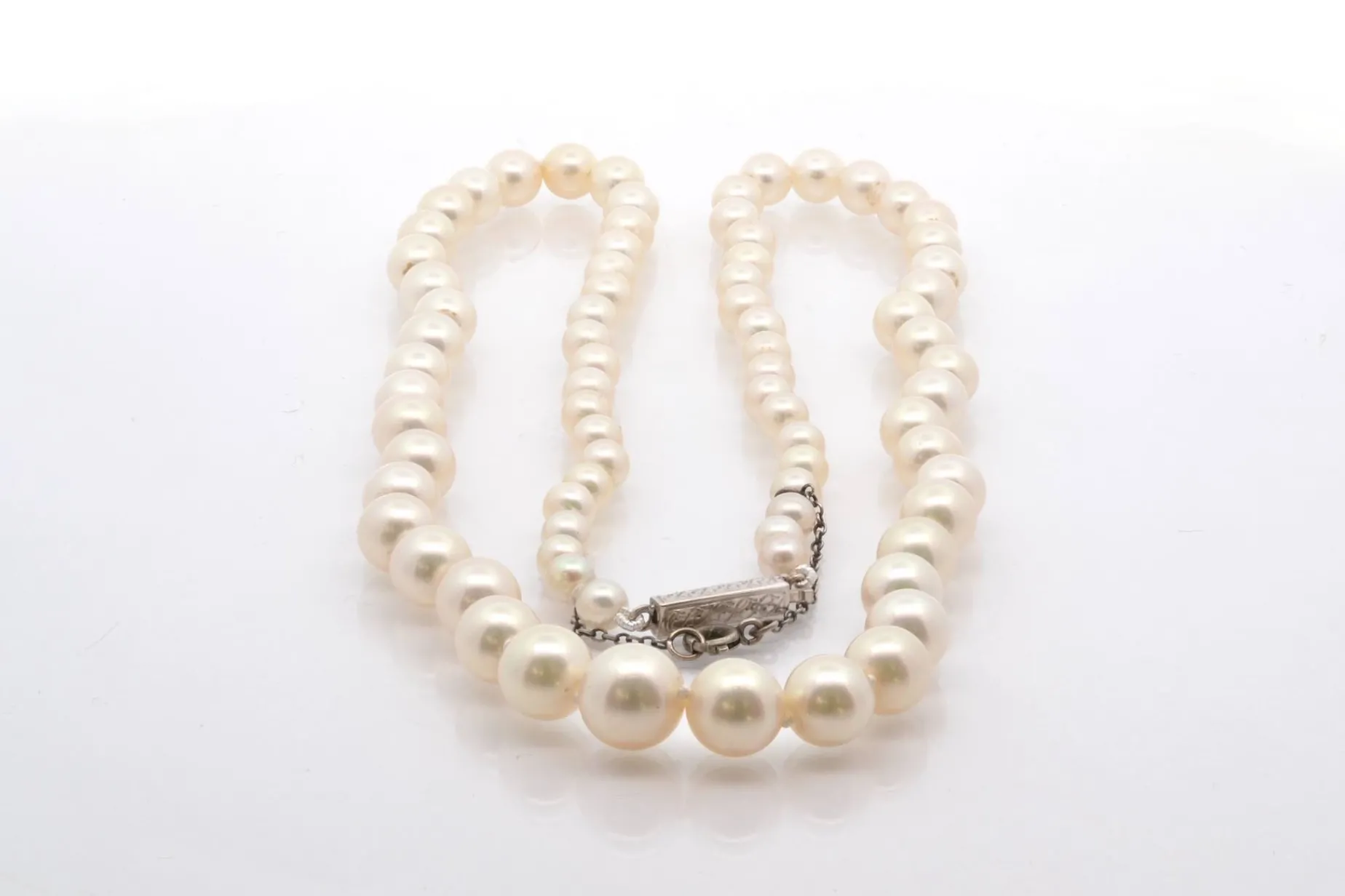 Bottazzi Blondeel Collier perles de culture et fermoir en or blanc 18k Hot