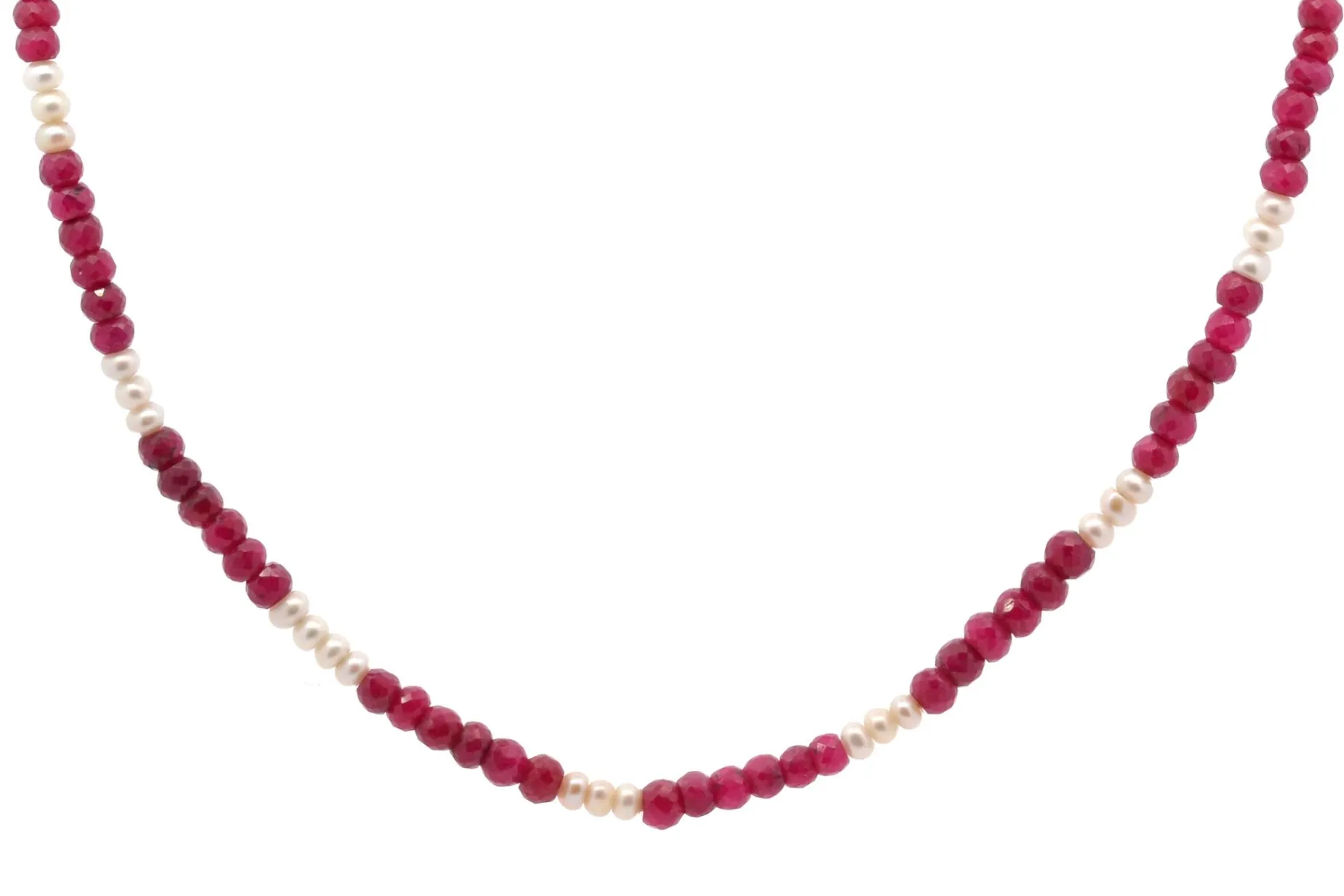 Bottazzi Blondeel Collier perles de culture et perles de rubis facettés Cheap