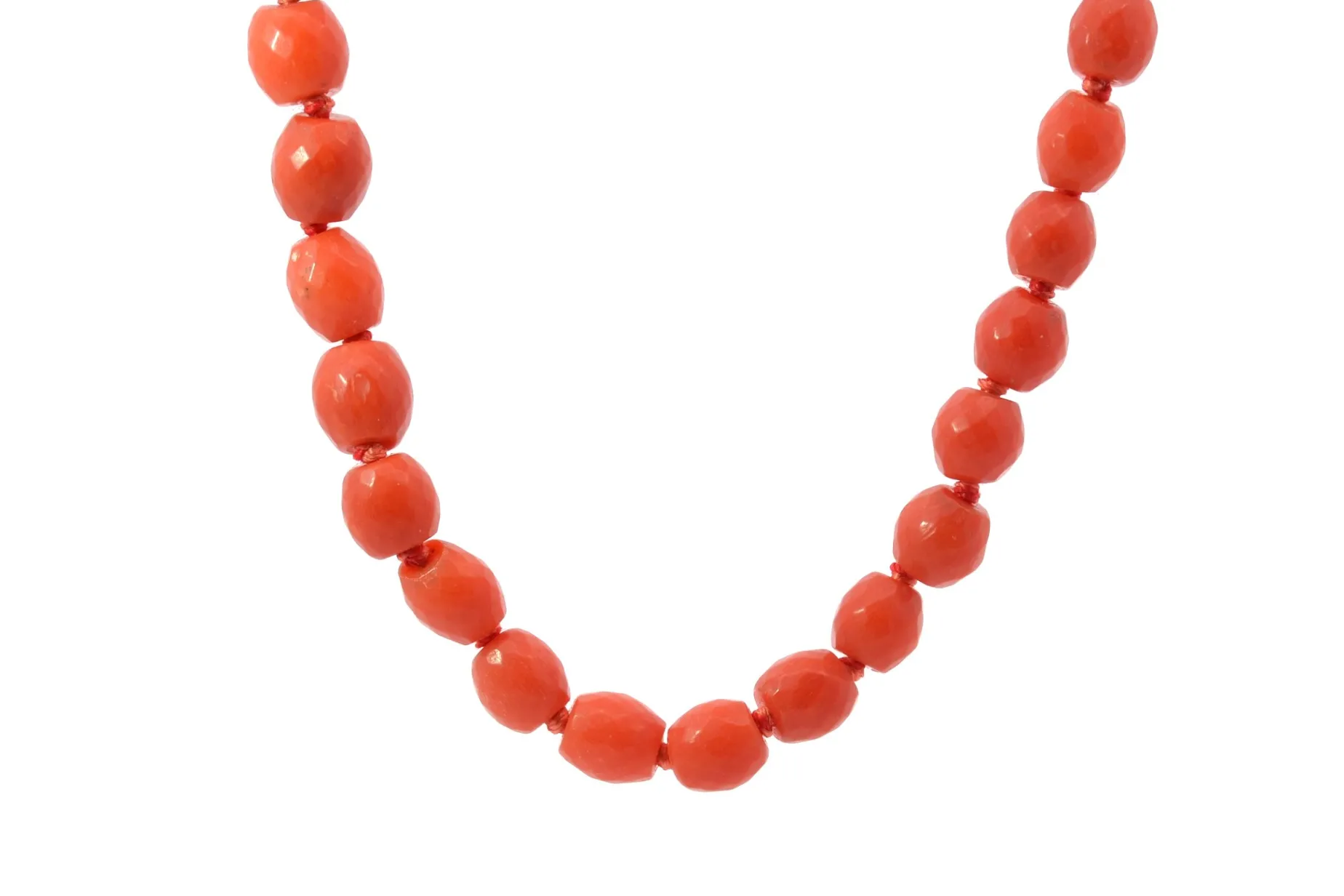 Bottazzi Blondeel Collier vintage corail et fermoir en or 18k Fashion