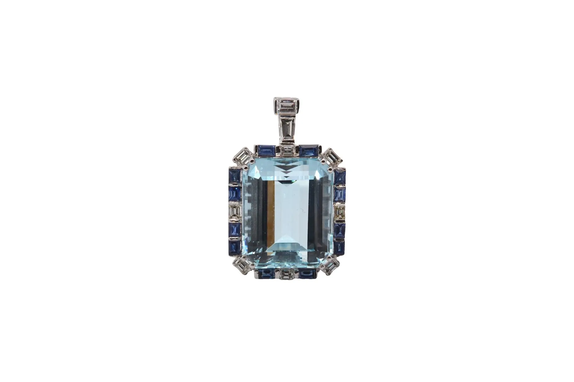 Bottazzi Blondeel Pendentif aigue marine, diamants et saphirs Best Sale