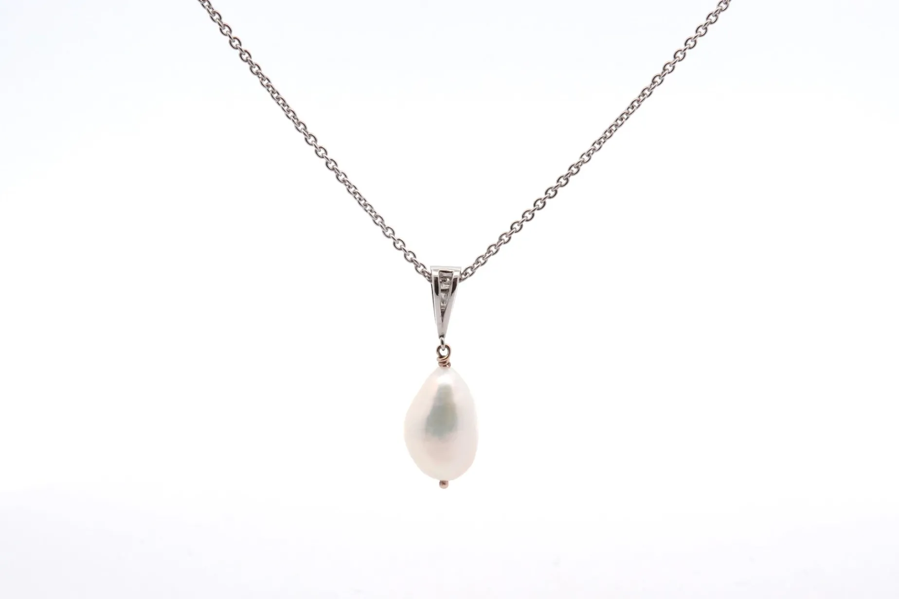 Bottazzi Blondeel Pendentif vintage perle de culture d’eau douce et diamants Clearance